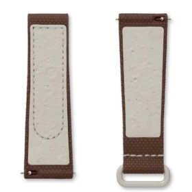 MoonSwatch brunt/beige gummiband