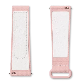 MoonSwatch ljusrosa/vitt gummiband