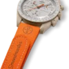 MoonSwatch orange/sandfärgat gummiband