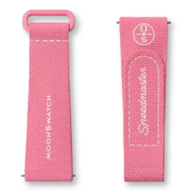 MoonSwatch rosa/rosa gummi