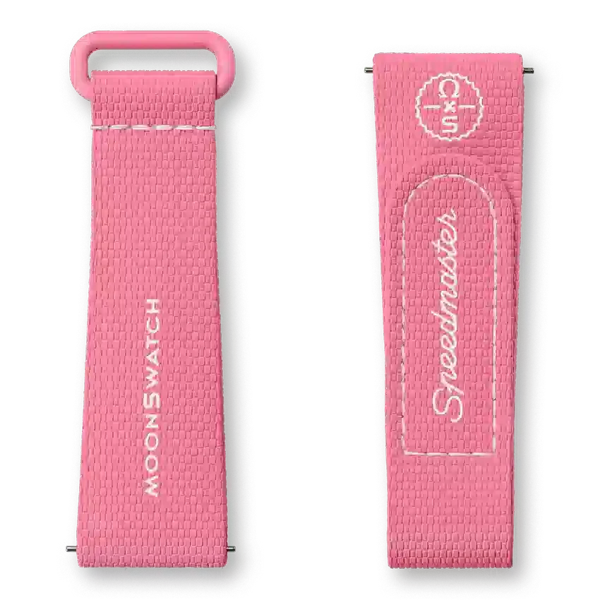 MoonSwatch rosa/rosa gummi