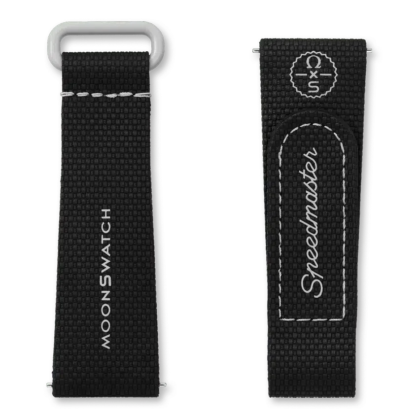 MoonSwatch svart/grått gummiband