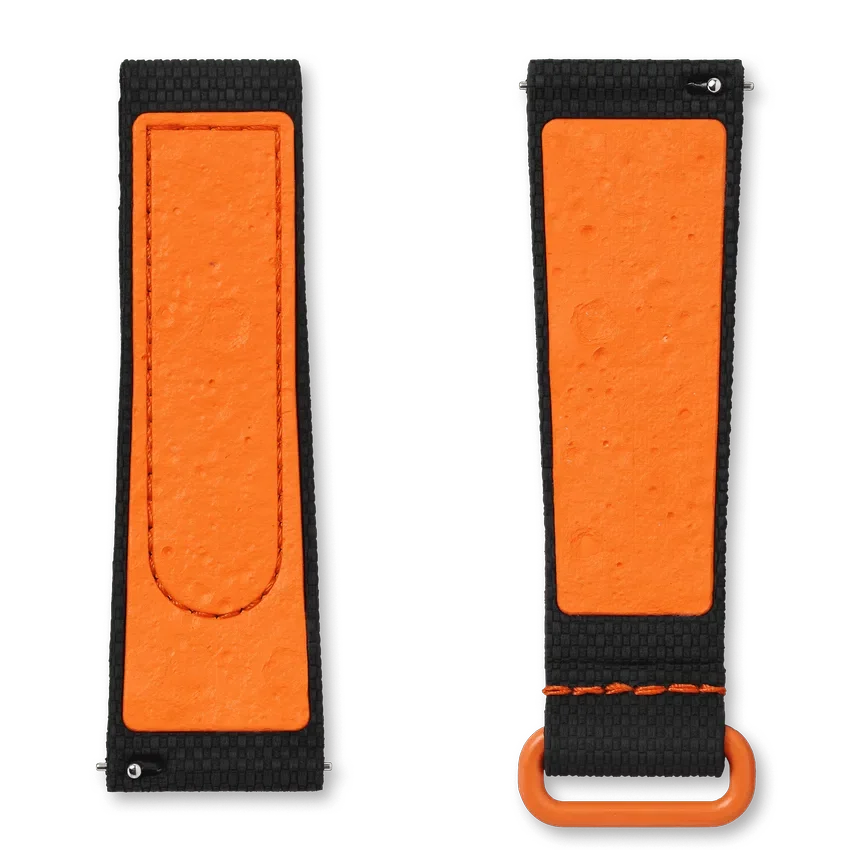MoonSwatch svart/orange gummi
