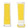 MoonSwatch vitt/gult gummiband