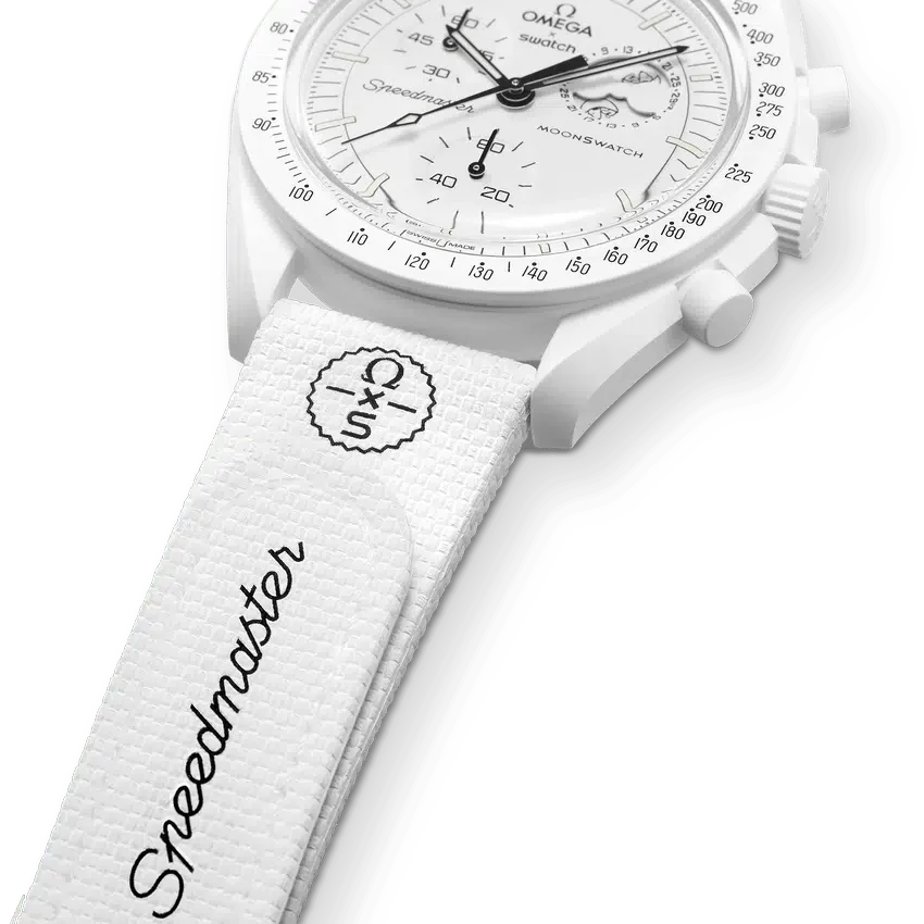 MoonSwatch vitt/vitt gummi