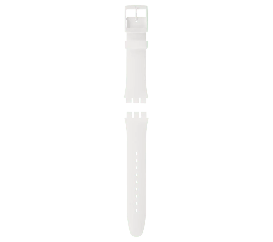 New Gent vitt silikonarmband