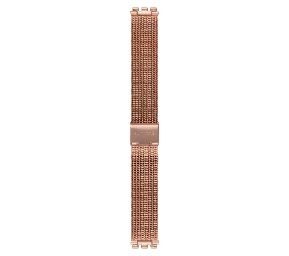 Skin-armband i rostfritt stål med milanesisk nätkonstruktion och PVD-beläggning i roséguld