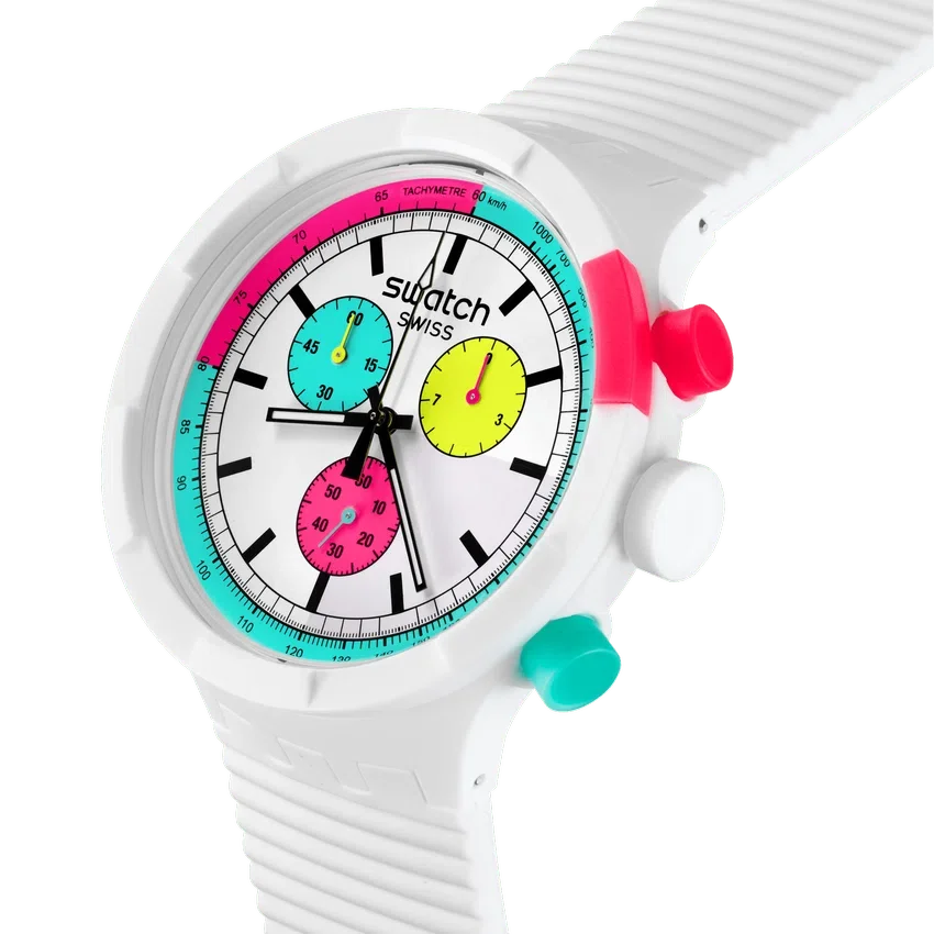 Upplev neonets renhet med Swatch